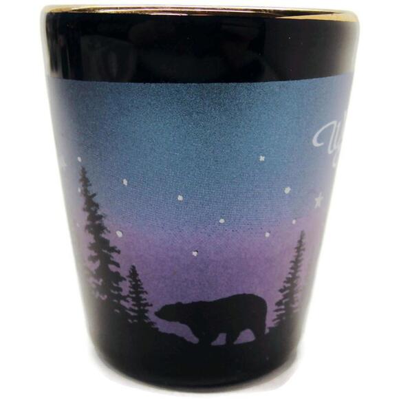 West Virginia Deer Night Scene Shot Glass Man Cave Bar Novelty - Picture 5 of 11